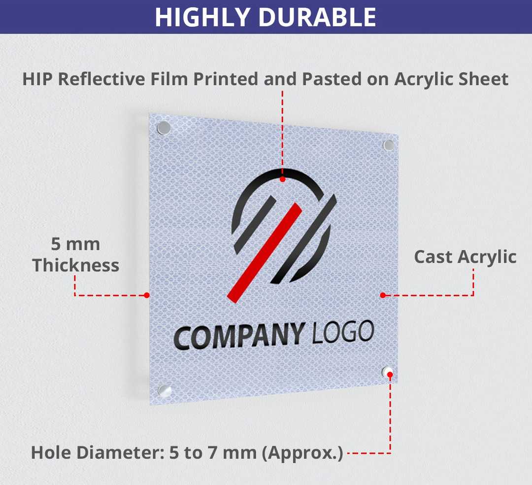 HIP Reflective Acrylic Signs