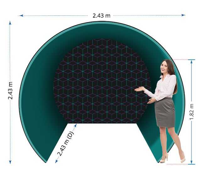 Half Circle Photo Booth Enclosure