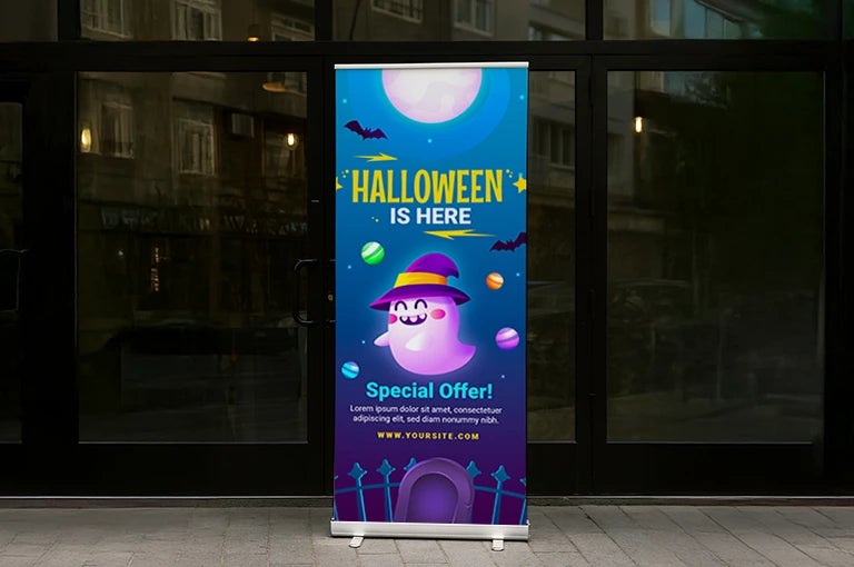 How to Ace Halloween Promotions with Roll-Up Banners