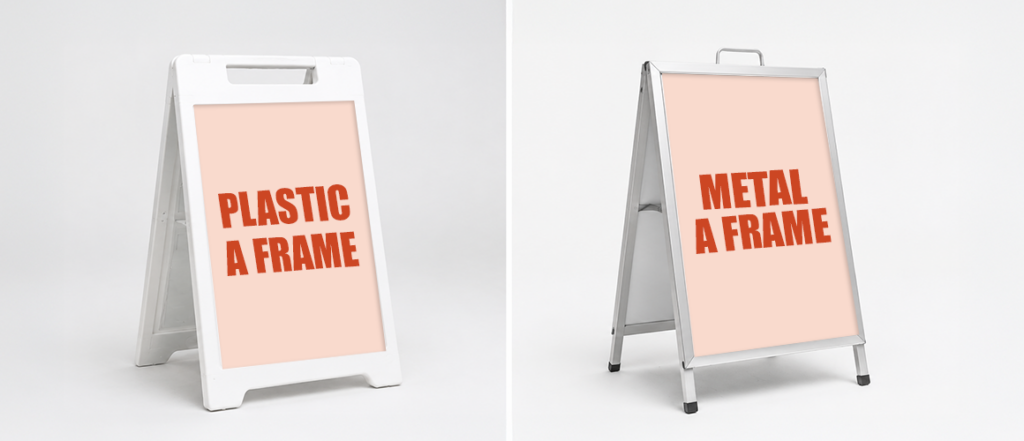 Plastic vs Metal A-Frame Board Signs