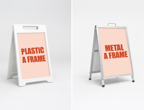 Difference Between Plastic vs. Metal A-Frame Signs
