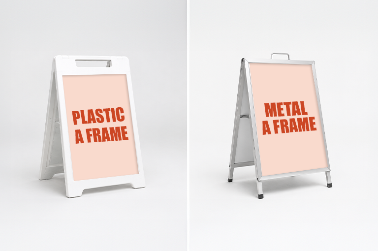 Difference Between Plastic vs. Metal A-Frame Signs